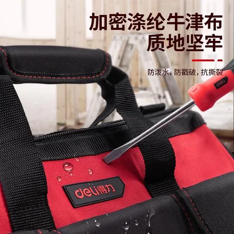 Túi Đựng Đồ Nghề Đa Năng Deli DL5862 - Chất Liệu Canvas Chống Thấm, Nhiều Ngăn Tiện Lợi, Dễ Dàng Mang Theo Khi Di Chuyển