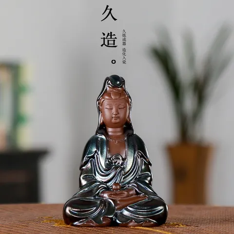 Tượng Phật Bà Quan Âm Thiền Ấn Gốm Sứ Thủ Công - Vật Phẩm Phong Thủy Mang Tài Lộc và An Bình Cho Gia Đình