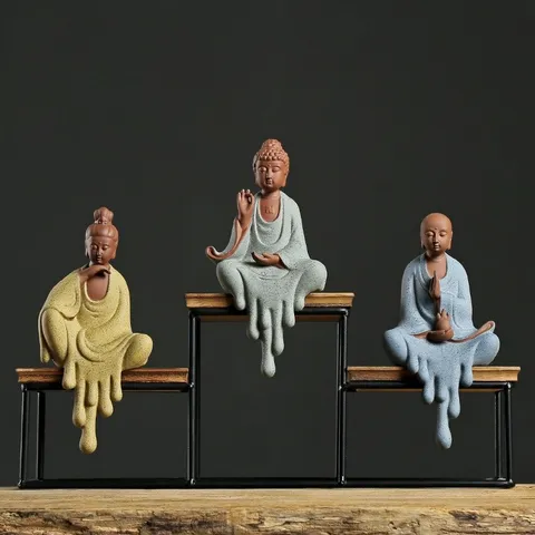 Tượng Phật A Di Đà Gốm Sứ Tự Nhiên - Vật Phẩm Phong Thủy Thiền Ấn Đẹp Để Thờ Cúng, Cầu Nguyện Bình An và Thịnh Vượng