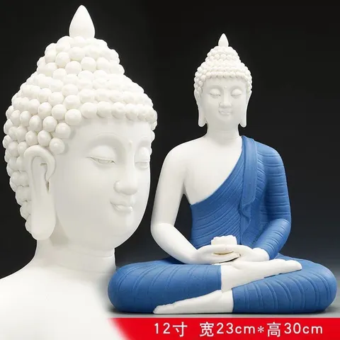 Tượng Phật Thích Ca Gốm Tử Sa Cao Cấp 30cm - Phật Bổn Sư Mâu Ni Đài Sen Trang Trí Phong Thủy đẹp mắt