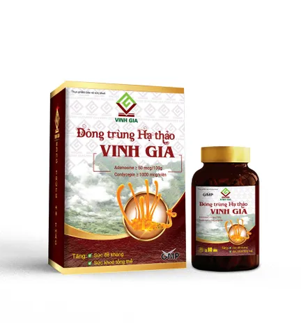 Viên uống Đông Trùng Hạ Thảo Vinh Gia 60 viên - Tăng cường sức khỏe, hỗ trợ miễn dịch cho mọi lứa tuổi, dễ uống và hấp thu tốt