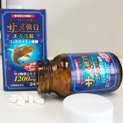 Viên Uống Hỗ Trợ Xương Khớp Super Marine Shark 240 Viên - Giảm Đau, Viêm, Tái Tạo Sụn Khớp và Làm Đẹp Da từ Nhật Bản