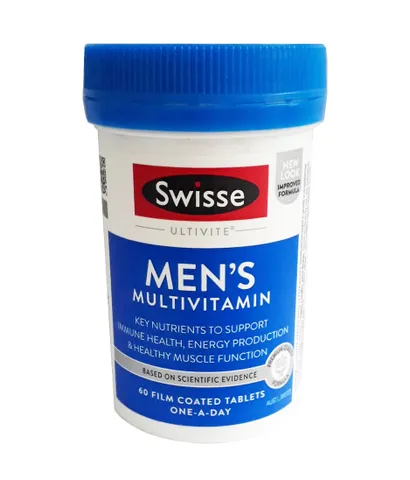 Viên uống vitamin tổng hợp cho nam Swisse Men’s Ultivite Multivitamin 120 viên - Bổ sung dinh dưỡng, hỗ trợ sức khỏe, năng lượng cho nam giới