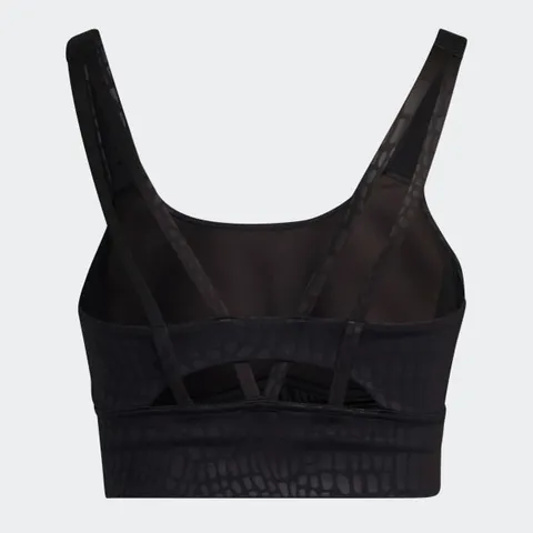 Áo Bra Thể Thao Adidas Medium Support Longline Powerimpact HM6195 - Chất liệu mát lạnh, thấm hút mồ hôi, họa tiết cá tính màu đen cho nữ