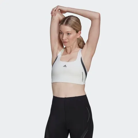 Áo Bra Thể Thao Adidas Powerimpact Luxe Hỗ Trợ Trung Cấp - Chất Liệu Co Giãn, Thấm Hút Mồ Hôi, Màu Trắng Sành Điệu cho Nữ