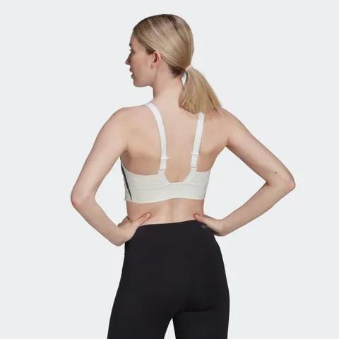 Áo Bra Thể Thao Adidas Powerimpact Luxe Hỗ Trợ Trung Cấp - Chất Liệu Co Giãn, Thấm Hút Mồ Hôi, Màu Trắng Sành Điệu cho Nữ