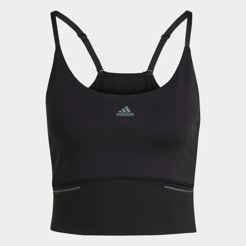 Áo Tank Top Lửng Adidas Hiit 45 Seconds HK4717 - Đen ôm vừa, Thoáng khí, Đồ Tập Gym Nữ, Lưu Ý Thể Thao Mệt Mỏi