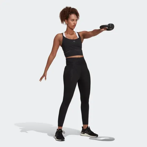Áo Tank Top Lửng Adidas Hiit 45 Seconds HK4717 - Đen ôm vừa, Thoáng khí, Đồ Tập Gym Nữ, Lưu Ý Thể Thao Mệt Mỏi