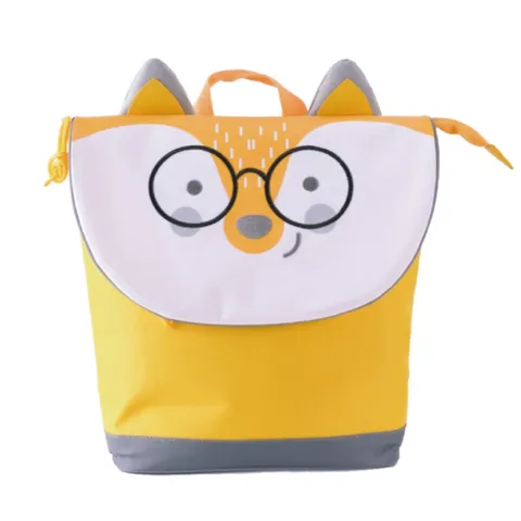 Balo Vải Konig Kids Nắp Gập Hình Cáo Vàng - Balo Đáng Yêu Cho Bé Đi Học, Đi Chơi - Chất Liệu Chống Thấm Nước, Thiết Kế Dễ Thương