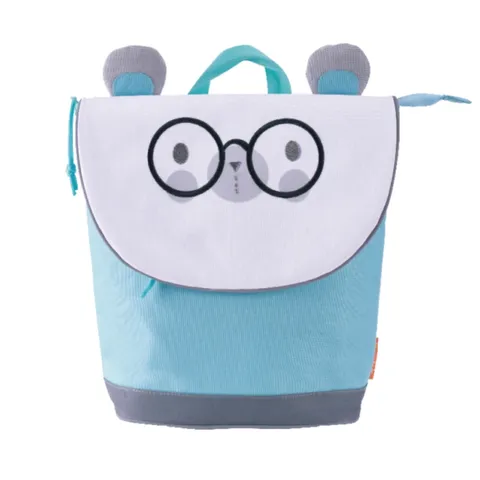 Balo vải Konig Kids Nắp Gập Hình Gấu Xanh 0919-KK-002 - Balo Cho Bé Dễ Thương, Chất Liệu Bền Bỉ, Thoải Mái Đi Học