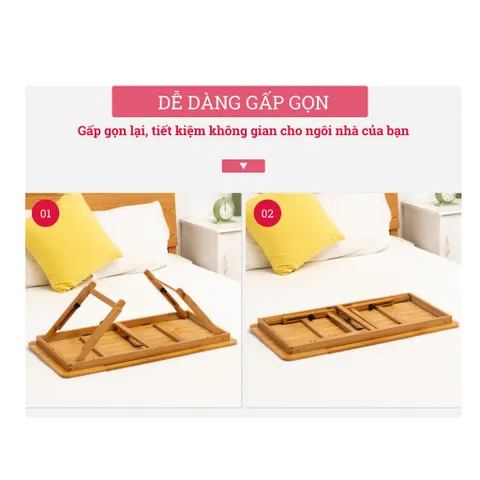 Bàn Gấp Gọn Thông Minh Tamayoko Đa Năng Có Giá Đỡ - Thiết Kế Thanh Lịch, Dễ Dàng Gấp Gọn, Phù Hợp Với Nhiều Không Gian Nội Thất
