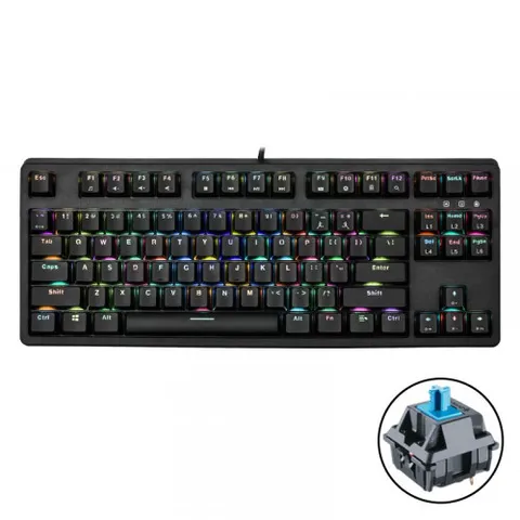 Bàn Phím Cơ E-Dra EK387 V2 RGB 87 Phím - Gaming với Switch Chất Lượng và LED RGB 16.8 triệu Màu - Phụ Kiện Máy Tính Cao Cấp