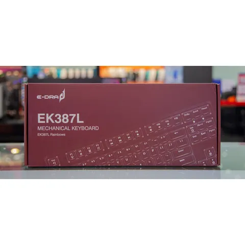 Bàn phím cơ E-Dra EK387L RGB Type C - 87 phím nhỏ gọn, LED Rainbow, lý tưởng cho văn phòng và gaming