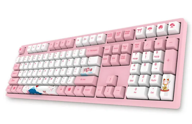 Bàn phím cơ gaming Akko 3108 World Tour Tokyo V2 - Thiết kế Fullsize 108 phím, Kết nối USB Type-C, Switch Akko Blue/Orange/Pink