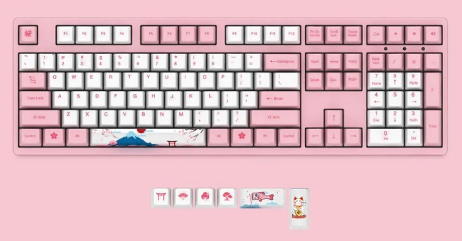 Bàn phím cơ gaming Akko 3108 World Tour Tokyo V2 - Thiết kế Fullsize 108 phím, Kết nối USB Type-C, Switch Akko Blue/Orange/Pink