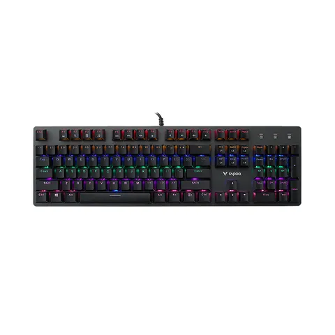 Bàn Phím Cơ Gaming Rapoo V500SE Blue Switch USB - LED Rainbow Hiệu Năng Cao, Phím Clicky Chuyên Dụng Cho Game Thủ
