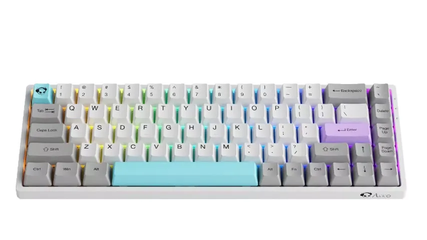Bàn phím cơ không dây Akko 3068B - Bluetooth 5.0, Wireless 2.4Ghz, Hotswap 68 phím sáng RGB, nhẹ, bền, tối ưu cho game và văn phòng
