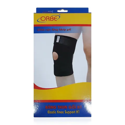 Băng đầu gối H1 Orbe - Hỗ trợ cố định đầu gối cho vận động thể thao như bóng đá, bóng chuyền, chất liệu neoprene dai bền, dễ điều chỉnh.