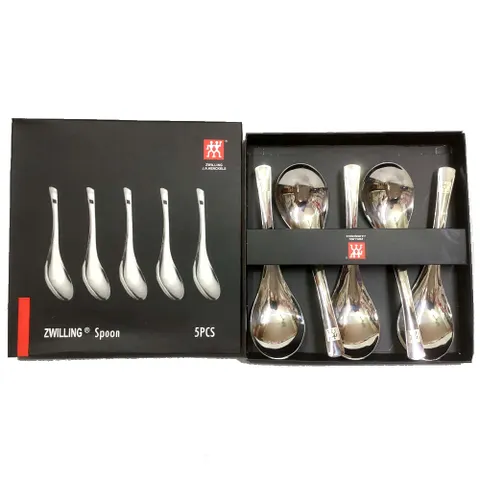 Bộ 5 Thìa Inox 304 Zwilling Sang Trọng - Dụng Cụ Ăn Uống Chất Lượng Cao - Lý Tưởng Cho Bữa Cơm Gia Đình