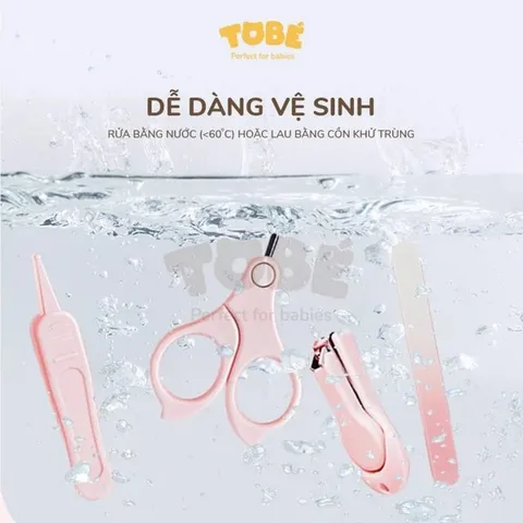 Bộ Bấm Móng Tay ToBé MS 0103 - 4 Chi Tiết Chăm Sóc Móng Tay An Toàn Cho Bé Từ Sơ Sinh Trong Hộp Tiện Lợi