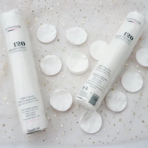 Bông Tẩy Trang Byphasse 100% Cotton Mềm Mịn - Giúp Làm Sạch Da Sâu, Thích Hợp Với Mọi Loại Da - Gói 120 Miếng Tiện Lợi
