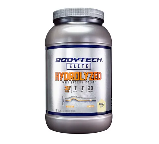 Bột Uống Tăng Cơ Bắp BodyTech Elite Hydrolyzed Whey Protein Isolate 740g - Hỗ Trợ Phục Hồi Cơ Bắp, Hương Vani Thơm Ngon