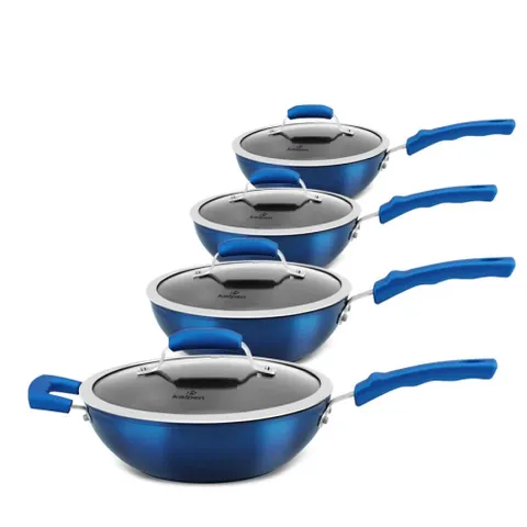 Chảo sâu lòng chống dính vung kính Kalpen Inzager đáy từ phẳng - Chảo bếp từ siêu bền, tiết kiệm điện, đa năng cho mọi loại bếp.