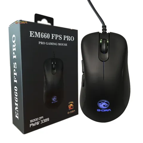 Chuột Gaming Có Dây E-Dra EM660 Pro - Độ Phân Giải 16000 DPI, Thiết Kế Công Thái Học với Led RGB Phù Hợp cho Game Thủ