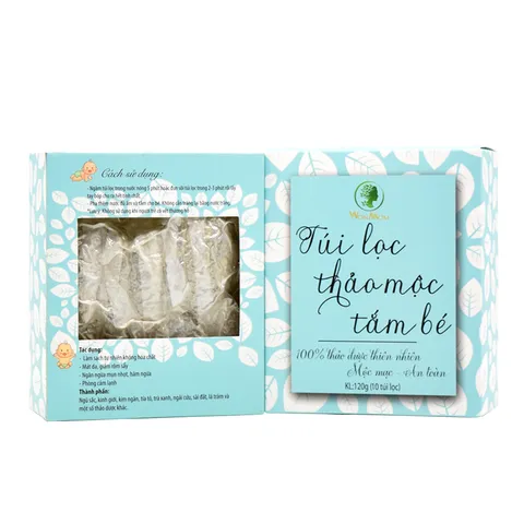 Combo 3 Hộp Túi Lọc Thảo Mộc Tắm Cho Bé Wonmom B002 - Chiết Xuất Tự Nhiên Giúp Làm Sạch, Mát Da Và Ngăn Ngừa Rôm Sảy