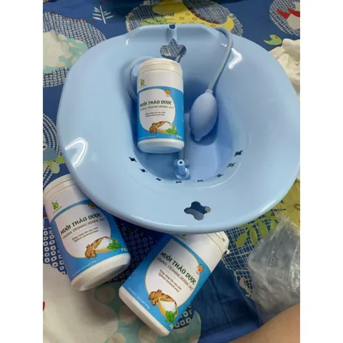 Combo Chậu Xông Vùng Kín + 3 Muối Thảo Dược Bảo Nhiên - Giải Pháp Chăm Sóc Mẹ Sau Sinh, Hỗ Trợ Sát Khuẩn và Se Khít Vùng Kín