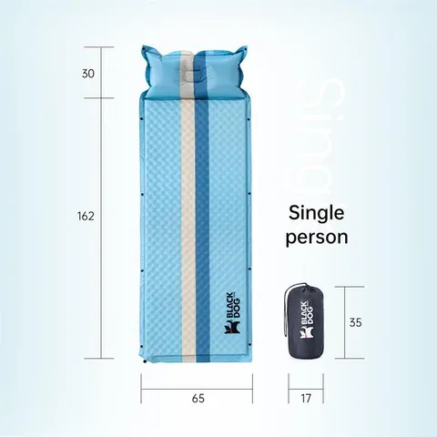 Đệm Ngủ Gấp Gọn NatureHike Black Dog - Đệm Cao Su Non với Gối Hơi Tiện Lợi, Thoải Mái, Dễ Dàng Vệ Sinh, Mẫu Mới Thanh Lịch
