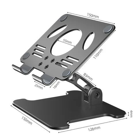 Giá Đỡ Để Bàn Tamayoko T003 Cho Máy Tính Bảng & iPad - Hợp Kim Nhôm Cao Cấp, Chịu Lực, Thiết Kế Gấp Gọn, Dễ Dàng Di Chuyển