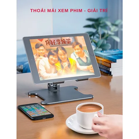 Giá Đỡ Để Bàn Tamayoko T003 Cho Máy Tính Bảng & iPad - Hợp Kim Nhôm Cao Cấp, Chịu Lực, Thiết Kế Gấp Gọn, Dễ Dàng Di Chuyển