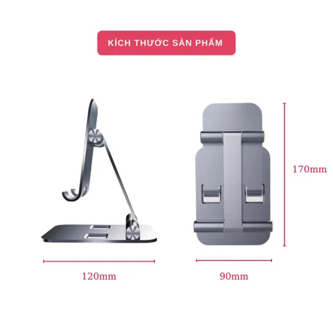 Giá Đỡ Máy Tính Bảng Tamayoko T002 - Giá Đỡ Điện Thoại Uốn Dẻo Bằng Hợp Kim Nhôm, Khe Cắm Sạc Tiện Lợi, Tương Thích Với iPad và Smartphone