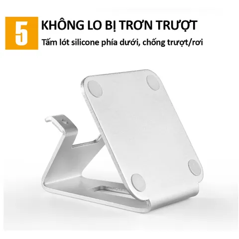 Giá đỡ điện thoại và máy tính bảng Tamayoko hợp kim nhôm - Chắc chắn, sang trọng, thiết kế gấp gọn, chống trượt - Phụ kiện tiện lợi cho mọi nơi