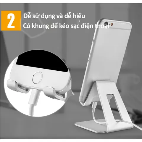Giá đỡ điện thoại và máy tính bảng Tamayoko hợp kim nhôm - Chắc chắn, sang trọng, thiết kế gấp gọn, chống trượt - Phụ kiện tiện lợi cho mọi nơi