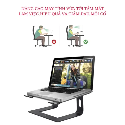 Giá Đỡ Laptop Hợp Kim Nhôm Tamayoko FS089 - Gọn Nhẹ, Tháo Rời, Tản Nhiệt Tốt Cho Laptop 10-17 Inch