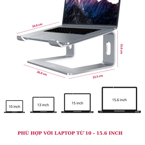Giá Đỡ Laptop Hợp Kim Nhôm Tamayoko FS089 - Gọn Nhẹ, Tháo Rời, Tản Nhiệt Tốt Cho Laptop 10-17 Inch