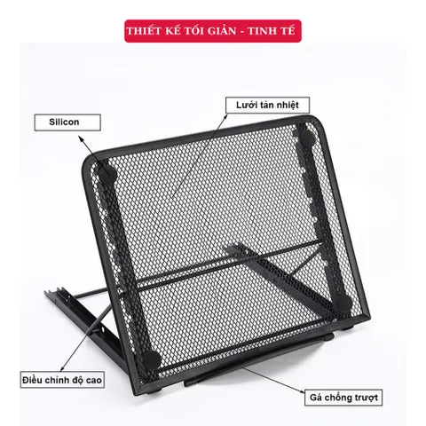 Giá Đỡ Tản Nhiệt Máy Tính Xách Tay Tamayoko FS085 - Hợp Kim Nhôm Bền, Thiết Kế Lưới Thoáng Khí, Phù Hợp Laptop Dưới 15 Inch