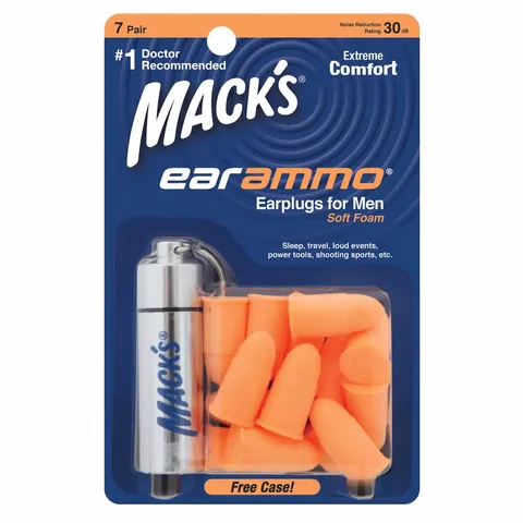 Hộp 7 Đôi Nút Bịt Tai Soft Foam Mack's - Giảm Tiếng Ồn Hiệu Quả Dành Cho Ngủ, Học Tập, Du Lịch, Sự Kiện Ồn Ào