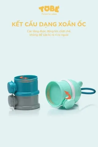 Hộp Chia Sữa 3 Tầng ToBé Ricard MS 3105 - Dung Tích 180g - Thiết Kế Thông Minh Cho Mẹ Và Bé - Lựa Chọn An Toàn Và Tiện Lợi