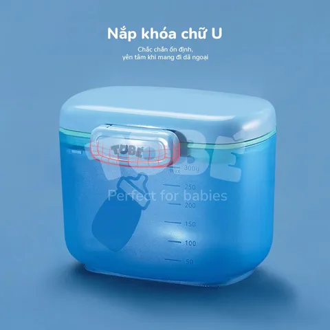 Hộp đựng sữa bột 2 lớp ToBé Adkins MS 3101 - Thiết kế thông minh, bảo quản an toàn, dung tích 300g, nắp chống ẩm cho bé yêu