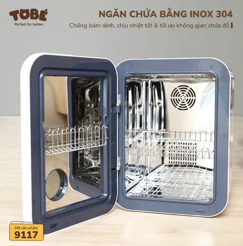 Máy Tiệt Trùng UV ToBé Win 01 MS 9117 17L - Công Nghệ Khử Khuẩn Tia UV, Tiệt Trùng Đồ Dùng Cho Bé, Diệt 99.9% Vi Khuẩn