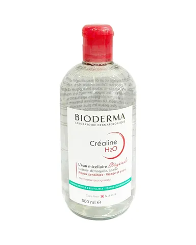 Nước tẩy trang Bioderma H2O 500ml - Sạch sâu, dịu nhẹ cho da nhạy cảm và da dầu mụn - Mỹ phẩm Pháp chính hãng