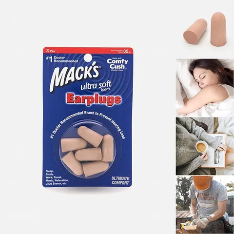 Nút Bịt Tai Mack's Ultra Soft Foam - Giảm Tiếng Ồn 80%, Chất Liệu Cao Su Non - Bảo Vệ Thính Giác Tốt Nhất, Ngủ Ngon Hơn
