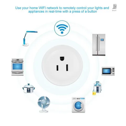 Ổ cắm điện thông minh Tuya Smart Life 10A - Điều khiển bằng giọng nói và kết nối Wifi, tương thích Google Home, Alexa