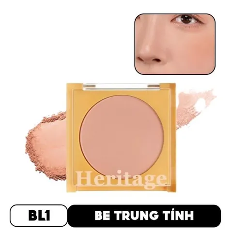Phấn Má Dạng Nén Kiềm Dầu Merzy The Heritage Blusher - Tông Cam Đất Thời Trang, Lên Màu Chuẩn, Lâu Trôi, Phù Hợp Mọi Loại Da