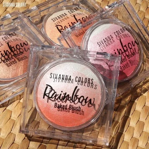 Phấn Má Hồng Bắt Sáng Có Nhũ Sivanna Rainbow - Bảng Màu 3 Tông Nào Đẹp, Bền Màu, Tự Nhiên Chất Lượng Cao