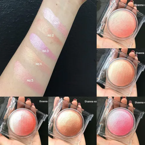 Phấn Má Hồng Bắt Sáng Có Nhũ Sivanna Rainbow - Bảng Màu 3 Tông Nào Đẹp, Bền Màu, Tự Nhiên Chất Lượng Cao