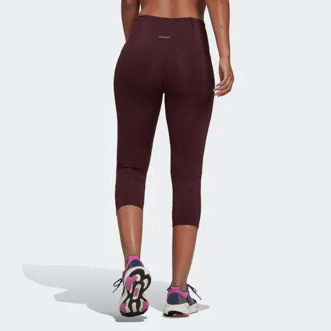 Quần Legging Chạy Bộ Nữ Adidas 3/4 Own The Run HM1128 - Mẫu Đỏ Thể Thao Ôm Vừa Vặn, Thấm Hút Mồ Hôi, Thoải Mái Vận Động